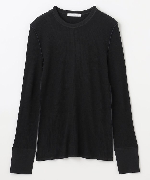 BEIGE， 【洗える】FORD / クルーネックトップス Black×Navy