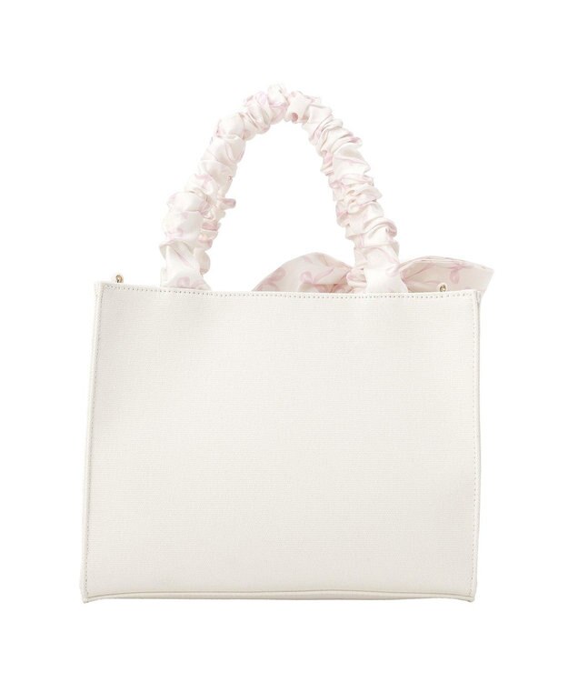 Maison de FLEUR スカーフ付きギャザーハンドル２Ｗａｙバッグ Pink