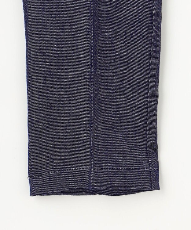 JOSEPH ABBOUD 【ウエストも伸びる！/JAPANファブリック/イージーパンツ/清涼/セットアップ】リネンデニム パンツ ネイビー系