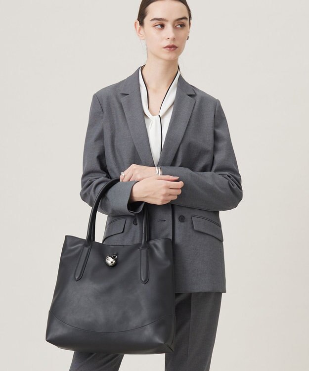 ICB 【A4サイズ収納可】モチーフトートバッグ ブラック系