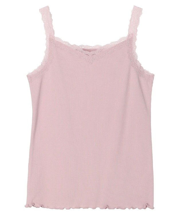 earth music&ecology ２ＷＡＹスクエア＆Vネックネックレースタンクトップ Pink