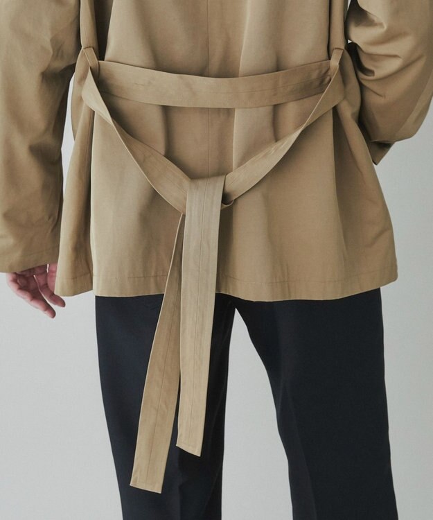 WEGO 【ユニセックス着用ITEM】ショートトレンチジャケット ベージュ