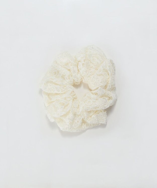 Phoebe <オンワード限定セット>ガーリッシュレースシュシュ×バックモチーフイヤリング ホワイト