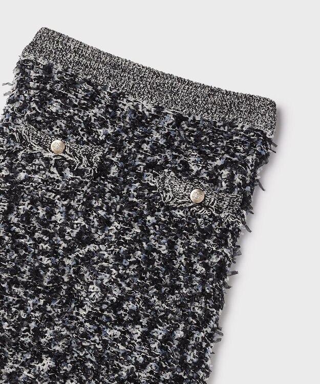 GRACE CONTINENTAL ツイーディーニットスカート ブラック