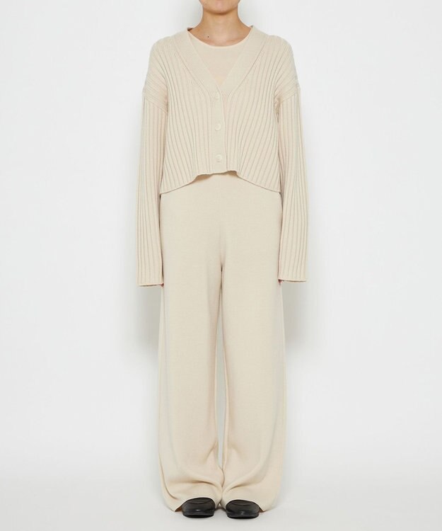 uncrave 【洗える】メリノウール ショートカーディガン（uncrave WHITE） エクリュ