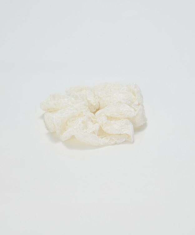 Phoebe <オンワード限定セット>ガーリッシュレースシュシュ×バックモチーフイヤリング ホワイト