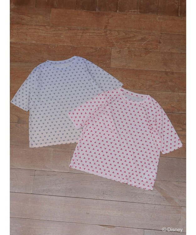 Green Parks ミッキーフレンド／シアープリント半袖プルオーバー Pink