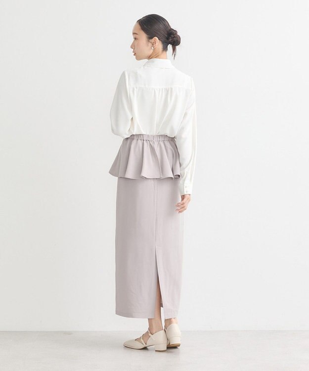 earth music&ecology 襟ビジューブラウス Off White