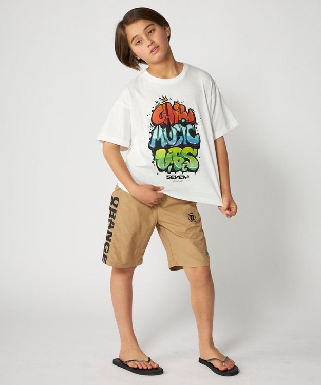 OP／FILA 【SEVEN2】グラフィティデザインTシャツ ホワイト