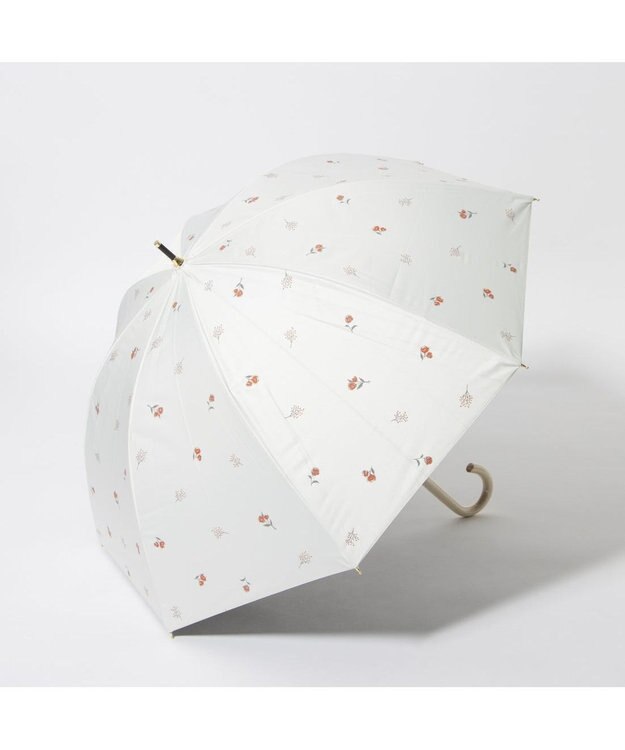 UNBILLION cache nez / 小花ドットプリントショートパラソル ホワイト