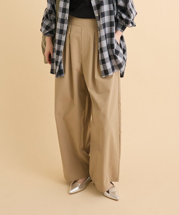 Green Parks ツータックイージーパンツ Beige