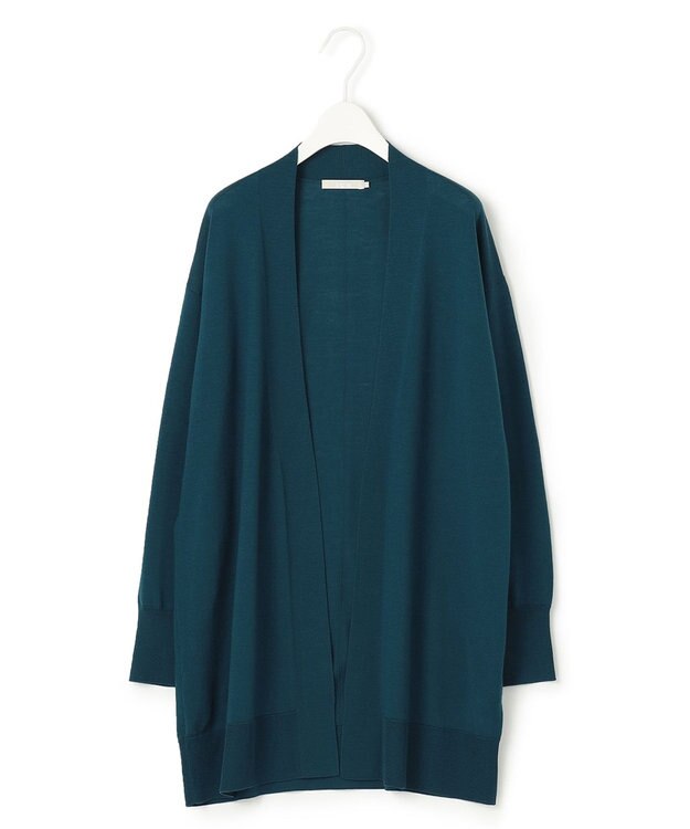 ICB 【洗える】 コンパクトウール カーディガン マリンブルー系