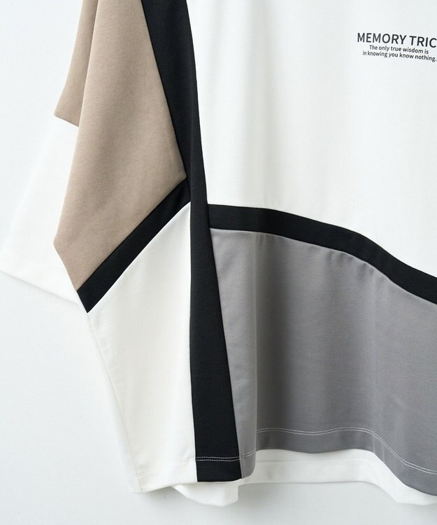 WEGO ドルマンポンチカラーブロックT（S） ベージュ