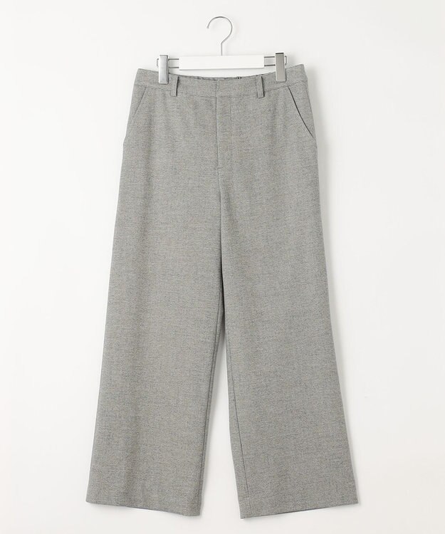 J.PRESS LADIES 【洗える】チェルビック セミワイド パンツ ライトグレー系