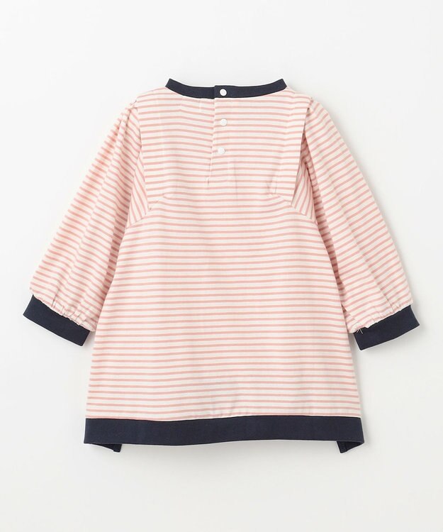 組曲 KIDS 【90-100㎝】リボンボーダー トップス ピンク系1