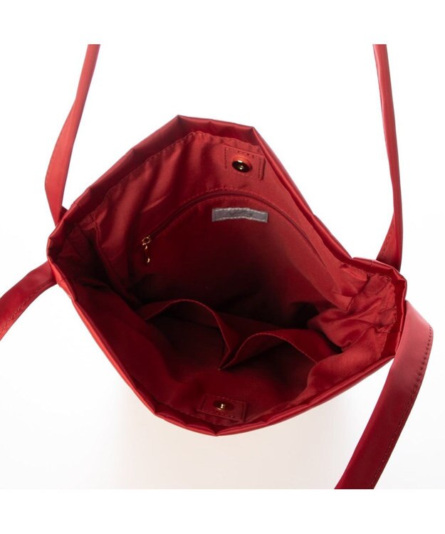 UNBILLION カシュカシュ cachecache / チェーンステッチ刺繍トートバッグ レッド