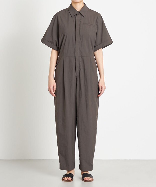 NAVE 【ReNAVE　撥水機能・UVカット・透湿・接触冷感・洗える】ナイロンタスランジャンプスーツ グレー系