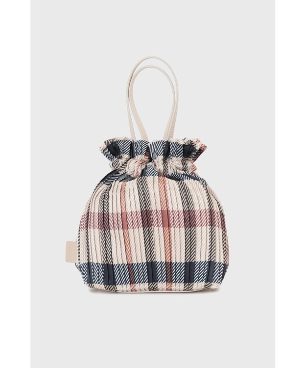 DAKS 【軽量】ポリエステル ハウスチェック 2WAY巾着バッグ ベージュ