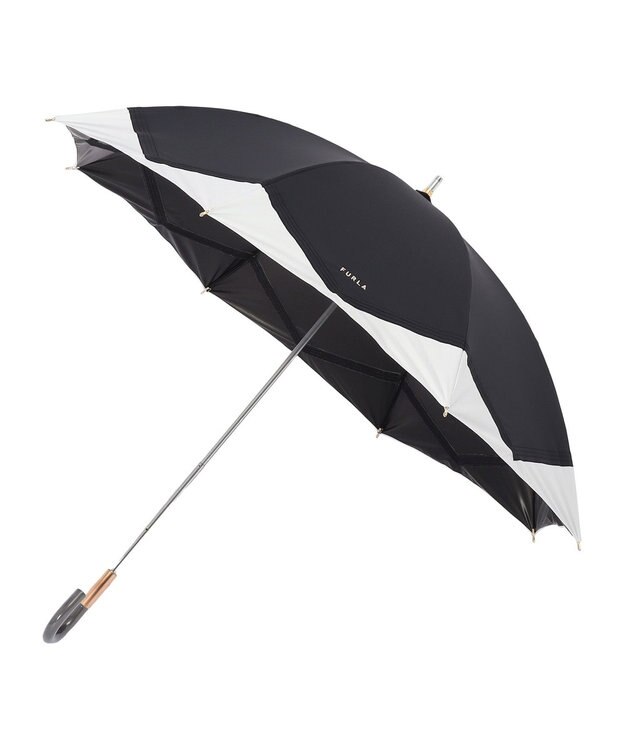 MOONBAT 【フルラ （FURLA）】晴雨兼用日傘　バイカラーキルティングステッチ ブラック