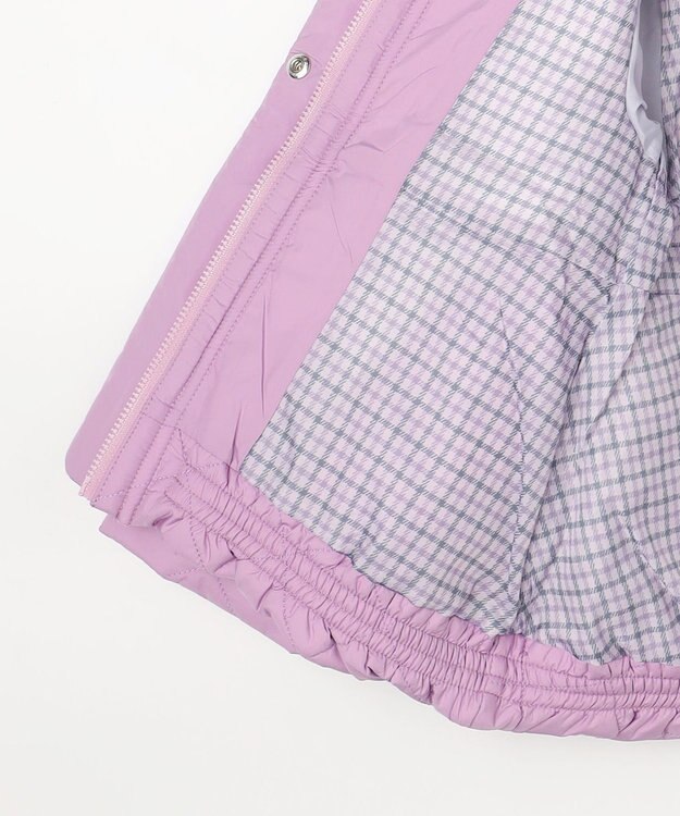 組曲 KIDS 【110-140㎝】マフラー付き中綿キルト アウター ラベンダー