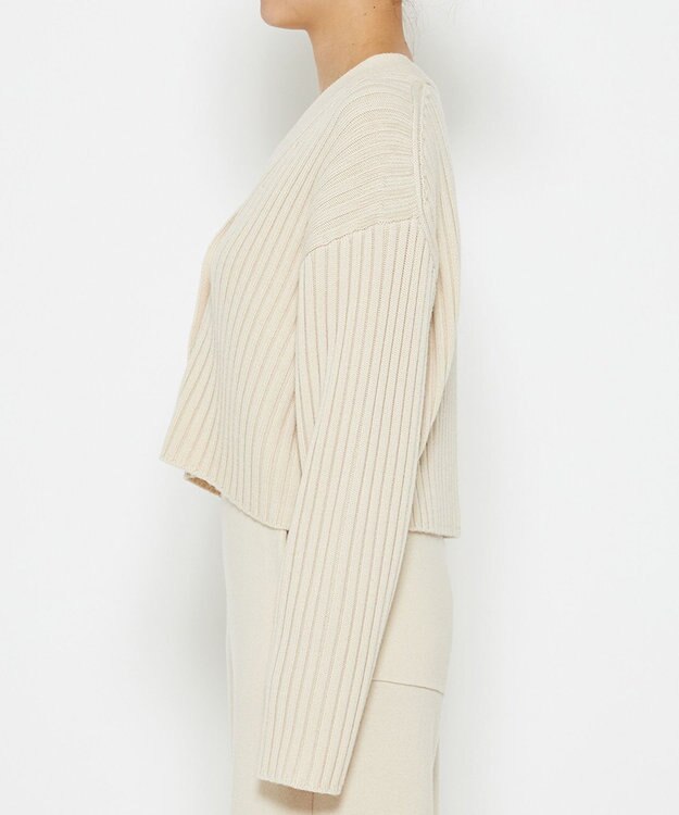 uncrave 【洗える】メリノウール ショートカーディガン（uncrave WHITE） エクリュ