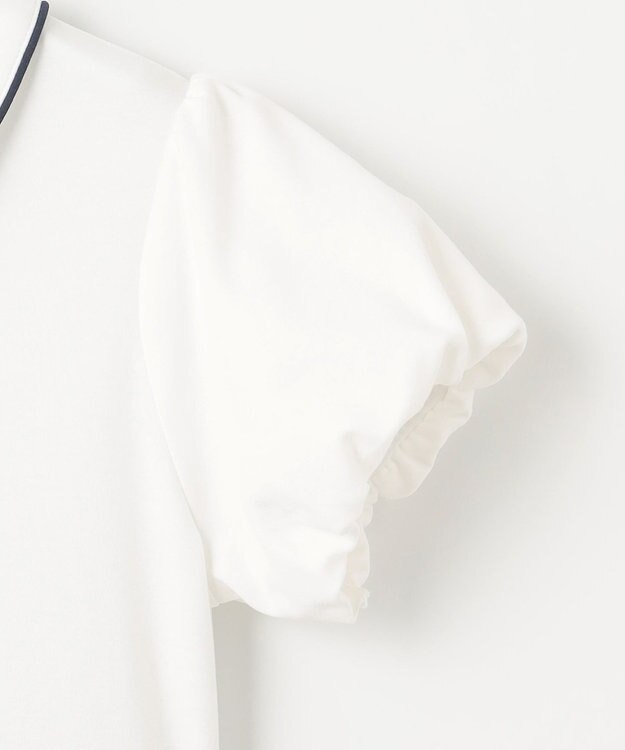 組曲 KIDS 【150-160㎝】フラワーパネルボーダー ワンピース ネイビー系