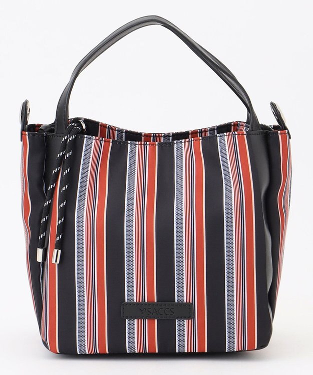 Y'SACCS マルチストライプ すっきりトート Sサイズ レッド