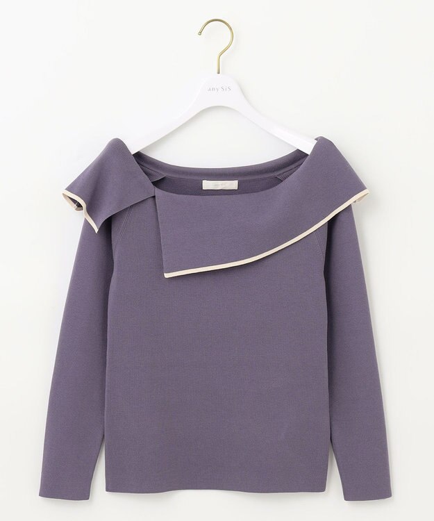 ANY SIS 【洗える】フレアカラープルオーバー モーブ