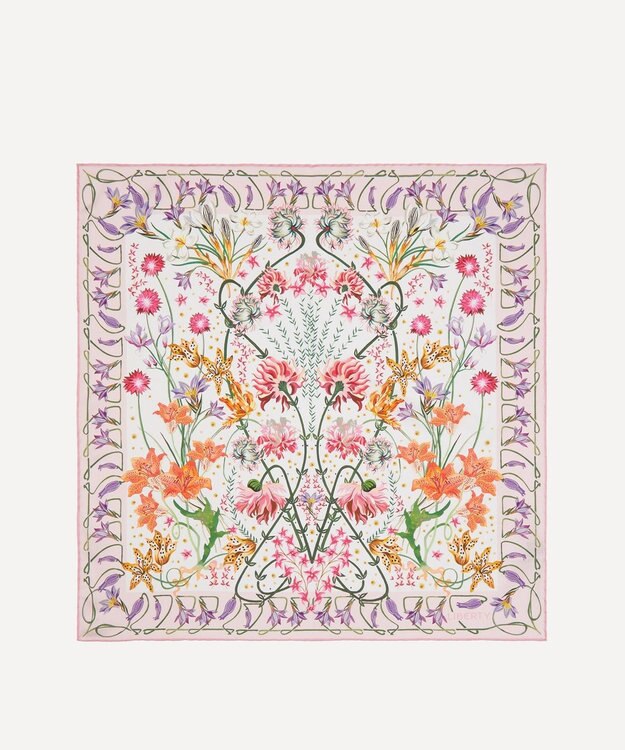 LIBERTY. アイアンシ ガーデン シルクスカーフ 70 ピンク