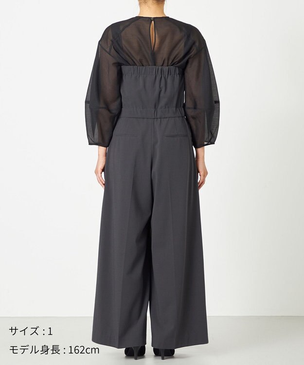 NAVE 【Nave・洗える】スパントロ ビスチェオールインワン グレー系