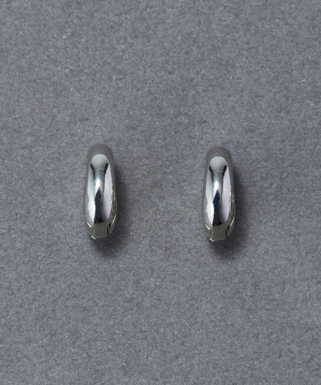 Phoebe 【金属アレルギー対応】シンプルフープスナップイヤリング　シルバー シルバー