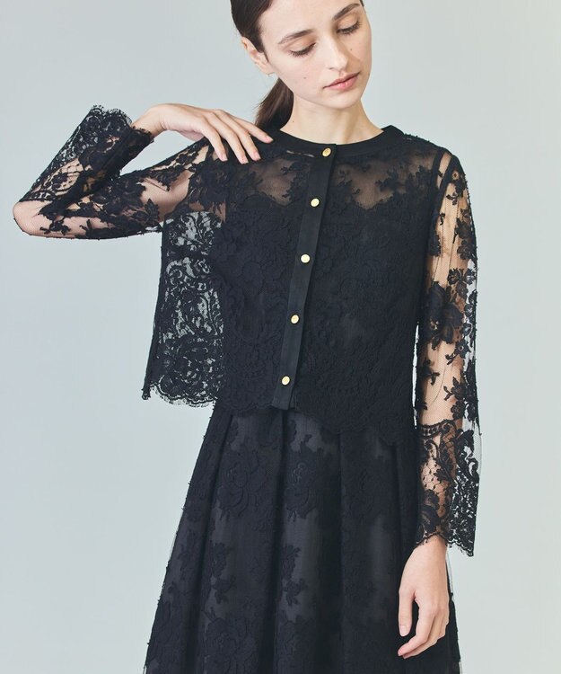 GRACE CONTINENTAL リバーレースジャケット ブラック