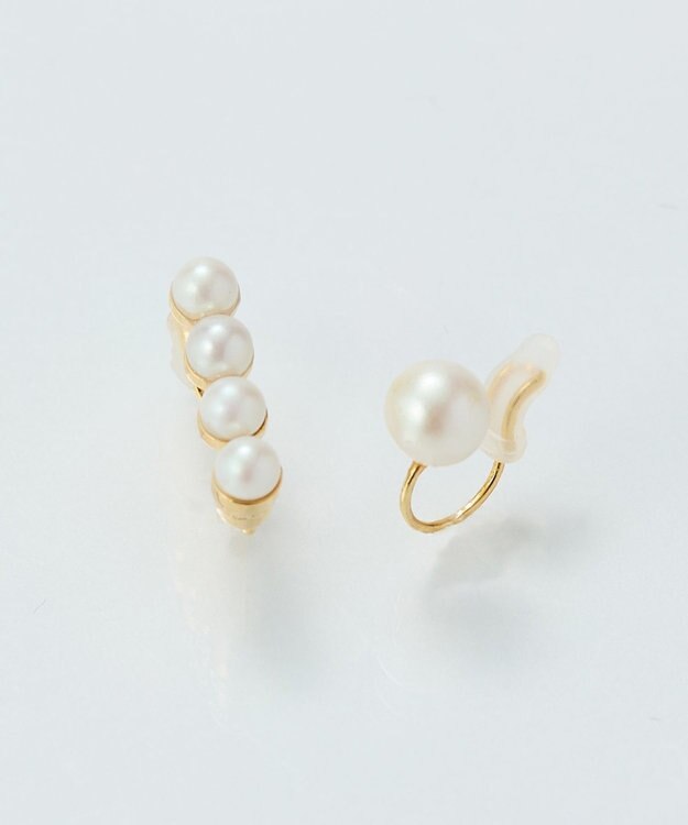 Phoebe 【金属アレルギー対応】2setラインパールイヤーカフ　ゴールド/ニッケルフリー ゴールド
