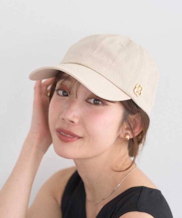 earth music&ecology 【UVカット】アソートロゴCAP Ivory