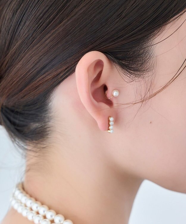 Phoebe 【金属アレルギー対応】2setラインパールイヤーカフ　ゴールド/ニッケルフリー ゴールド