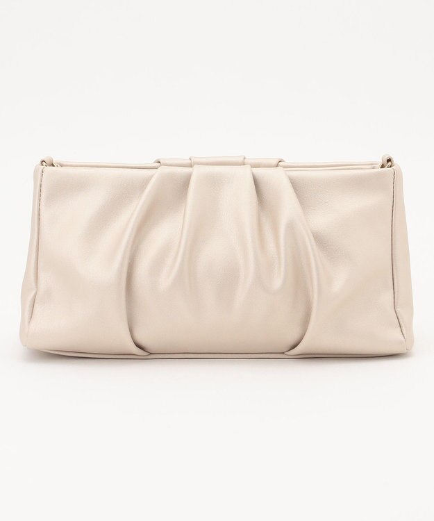 ANY SIS 【2WAY】ギャザーチェーンクラッチショルダー バッグ シャンパン