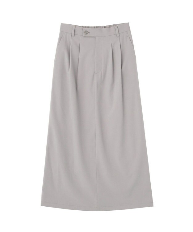 Green Parks イージーケアタック入りスカート Gray