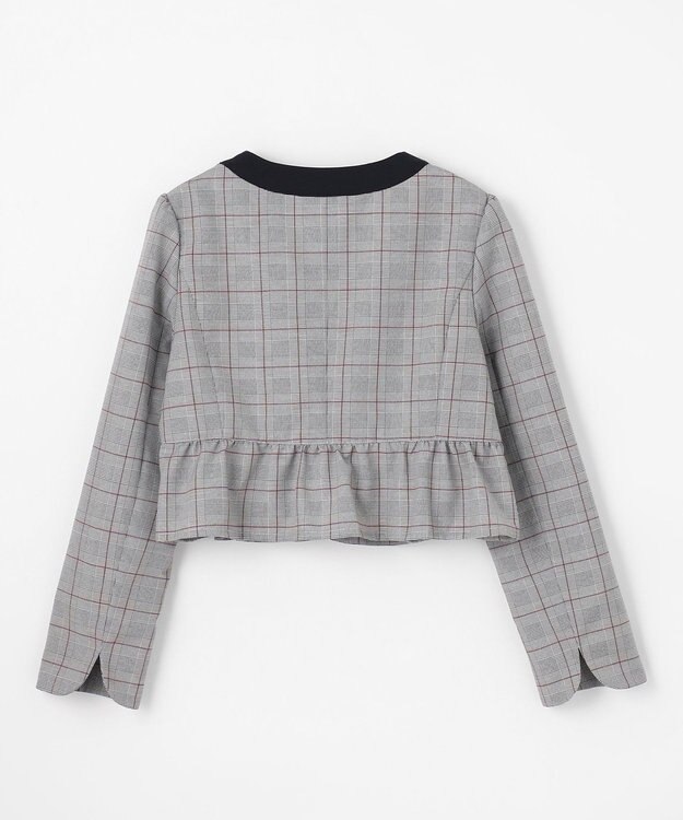 組曲 KIDS 【150-170㎝】グレンチェックジャケット＆プリーツワンピース セット ネイビー×チェック系