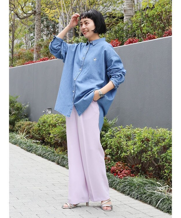 AMERICAN HOLIC ドロップショルダーＢＩＧシャツ／Ｂ．ＨＰＯＬＯＣＬＵＢ Light Indigo