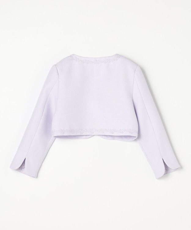 ANY KIDS ノーカラー ボレロジャケット ラベンダー