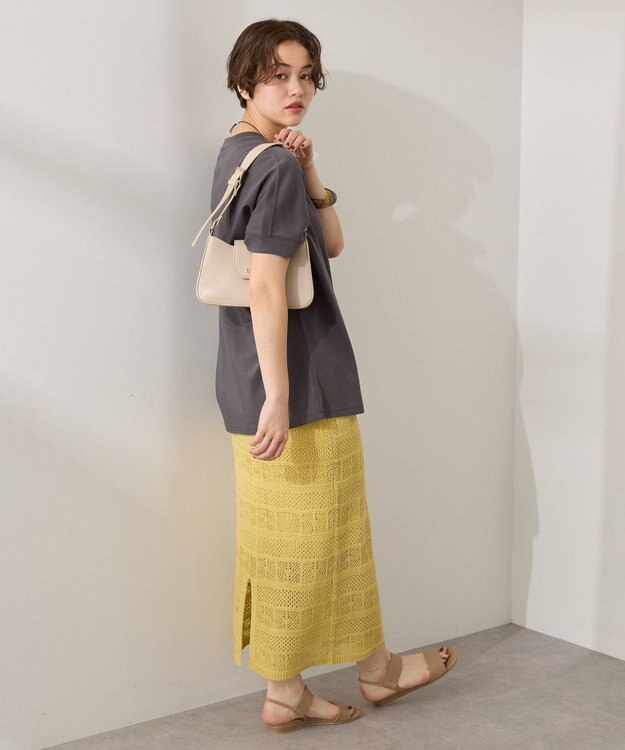 AMERICAN HOLIC レース編みニットタイトスカート Pistachio