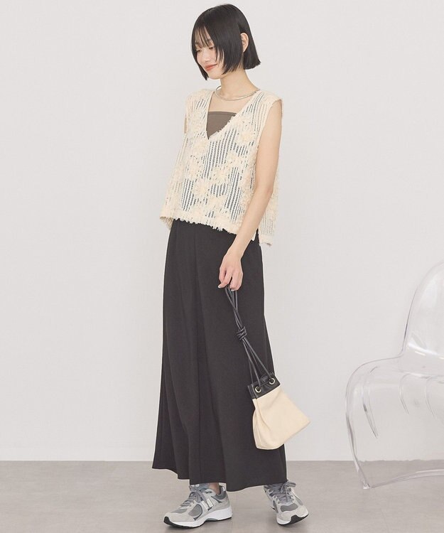 AMERICAN HOLIC リネンライクマーメイドスカート Black