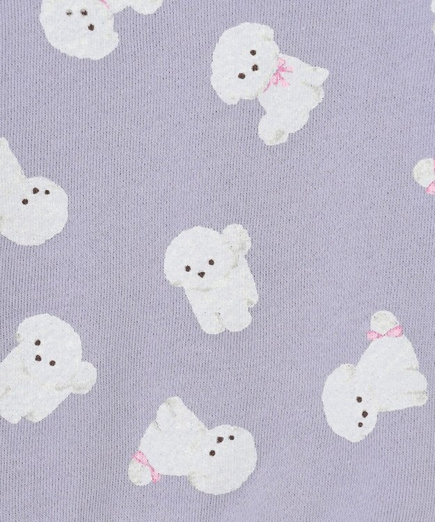 ANY KIDS アニマル 総柄 トレーナー サックスブルー×イヌ