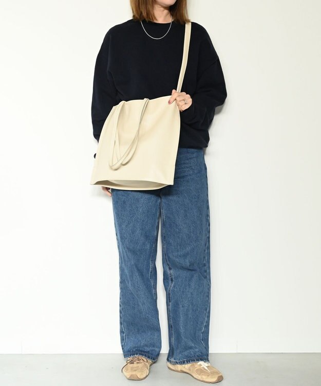 blancle シュリンクレザー ガゼット２ウェイバッグ LIGHT BEIGE