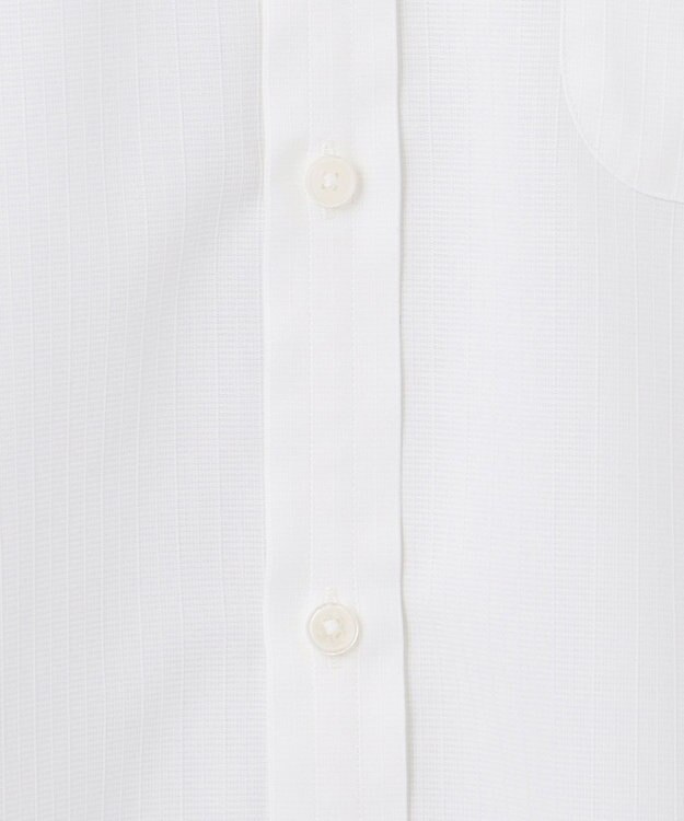 GOTAIRIKU 春夏向け【形態安定】SUMMERPREMIUMPLEATS_ボタンダウンカラー 半袖ドレスシャツ(26年モデル) 白×織柄ドビーストライプ
