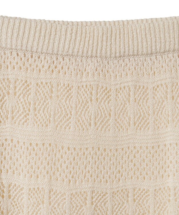 AMERICAN HOLIC レース編みニットタイトスカート Ivory