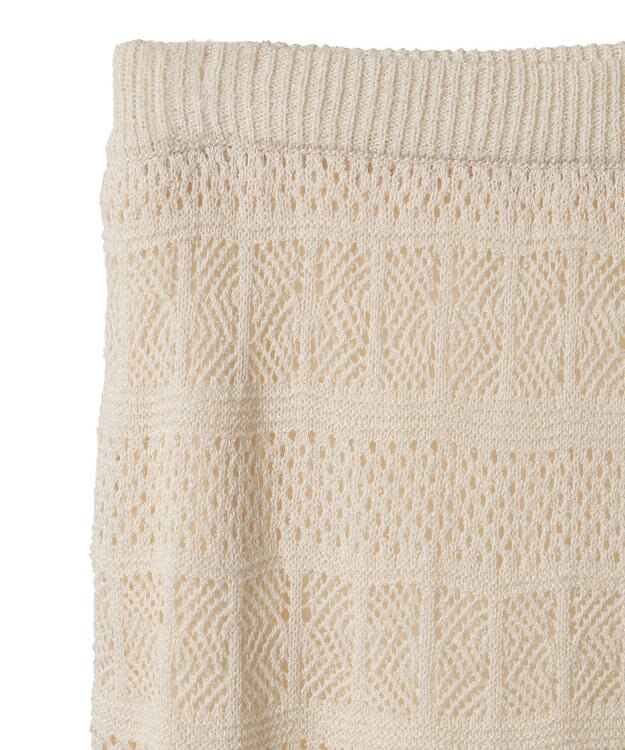 AMERICAN HOLIC レース編みニットタイトスカート Ivory