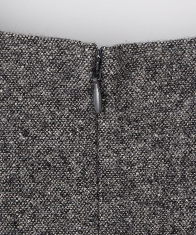 J.PRESS LADIES S シルクネップ ツイード ジャンパースカート ライトグレー系