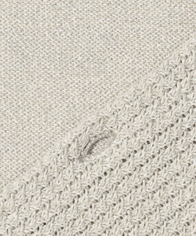 JOSEPH ABBOUD 【和紙使用エコ素材/日本素材/軽量/通気性/速乾性】和紙ムリネ ニット ベスト ライトグレー系