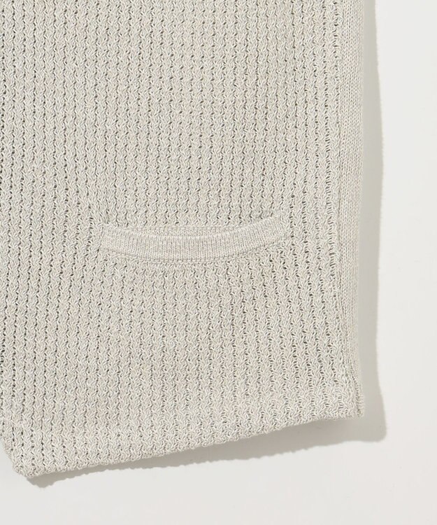 JOSEPH ABBOUD 【和紙使用エコ素材/日本素材/軽量/通気性/速乾性】和紙ムリネ ニット ベスト ライトグレー系